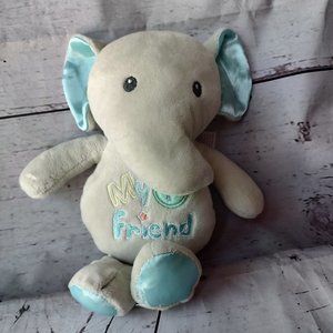 Baby Starters 9” Plush Elephant My 1st First Friend Baby Toy Lovey Satin Ears